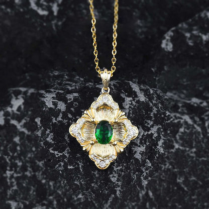 Italian Crafted Vintage Emerald Jewellery Set