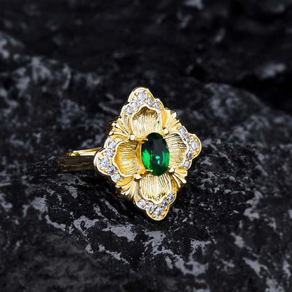Italian Crafted Vintage Emerald Jewellery Set