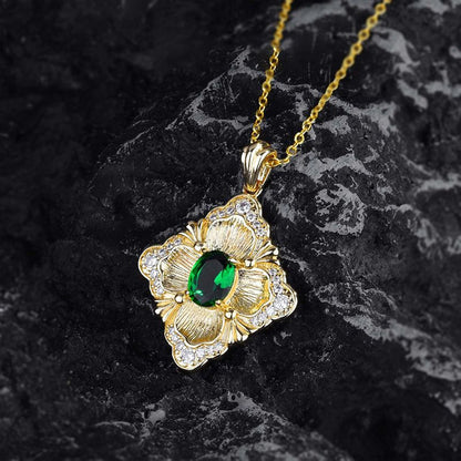 Italian Crafted Vintage Emerald Jewellery Set