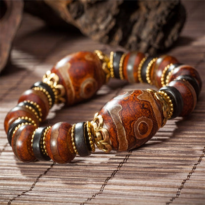 Vintage Classic Textured Glaze Beaded Bracelet