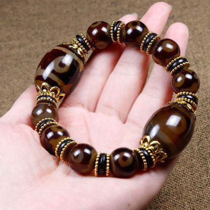 Vintage Classic Textured Glaze Beaded Bracelet