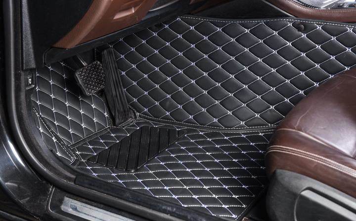 Car Floor Mats Waterproof Leather Black Custom