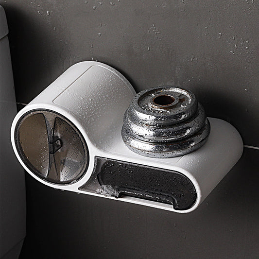 Toilet Roll Holder with Waterproof Wall Shelf